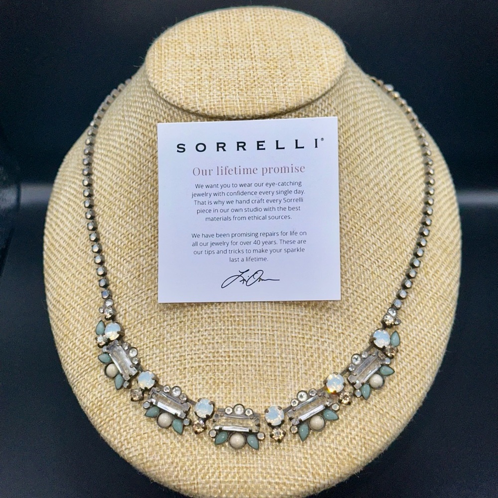 Sorrelli Silver Necklace with Blue and White Accents